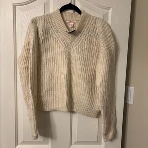 Joe Fresh Cream V-Neck Sweater